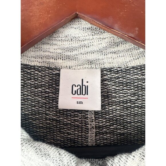 Women's Cabi Size Small Neo Moto Zip-Front Jacket Gray Textured - Picture 4 of 6